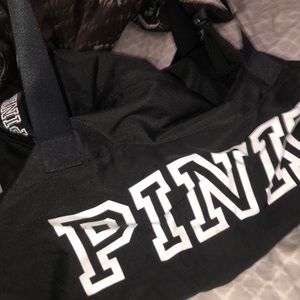 pink duffle bag